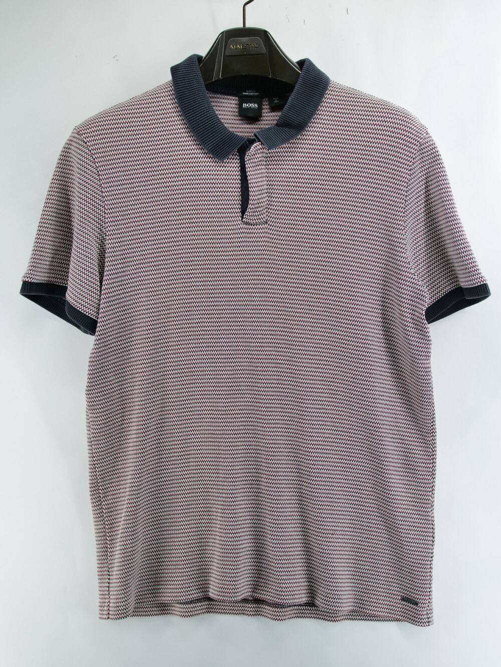 Hugo Boss Polo Shirt Men’s XL Red Cotton knit Slim Fit Pima